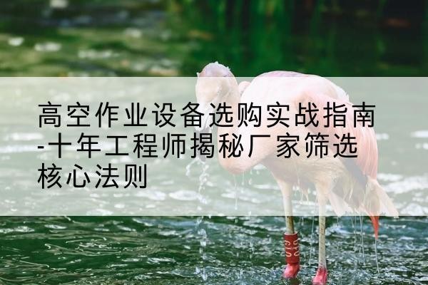 会东剪叉式升降机厂家-高空作业设备选购实战指南-十年工程师揭秘厂家筛选核心法则
